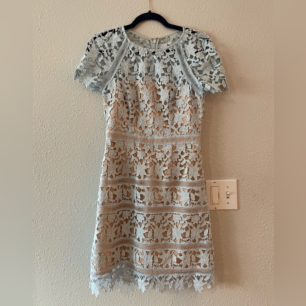 Blue lace dress